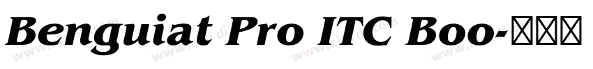Benguiat Pro ITC Boo字体转换